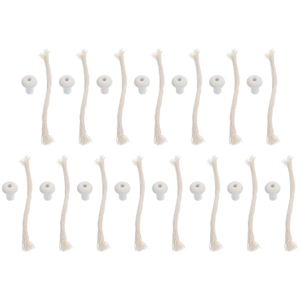 

1 set of Lamp Cotton Wicks Cotton Wick Lamp Wicks Ceramic Holders