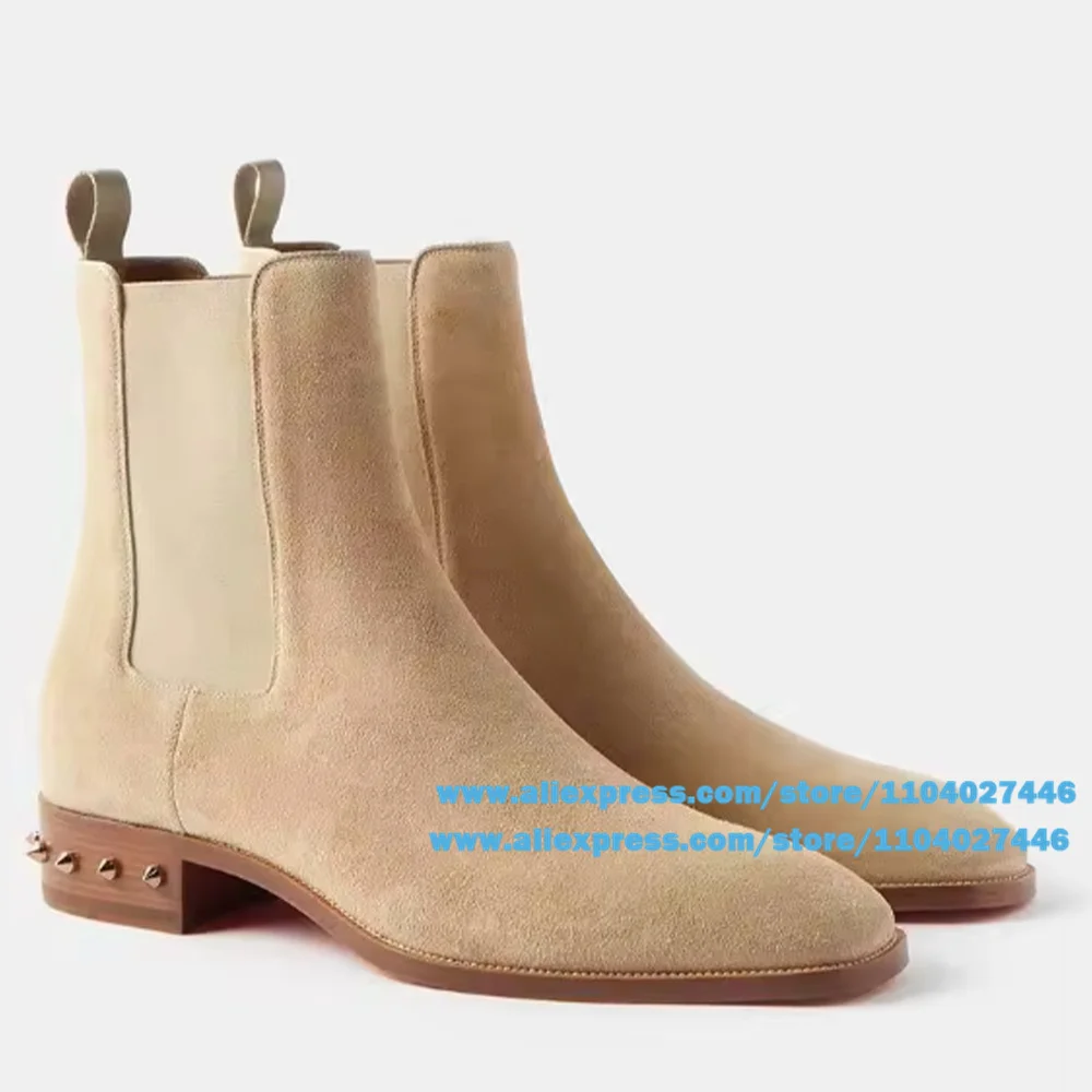 Черные кожаные мужские ботинки с заклепками. Высокие повседневные туфли. Мужские