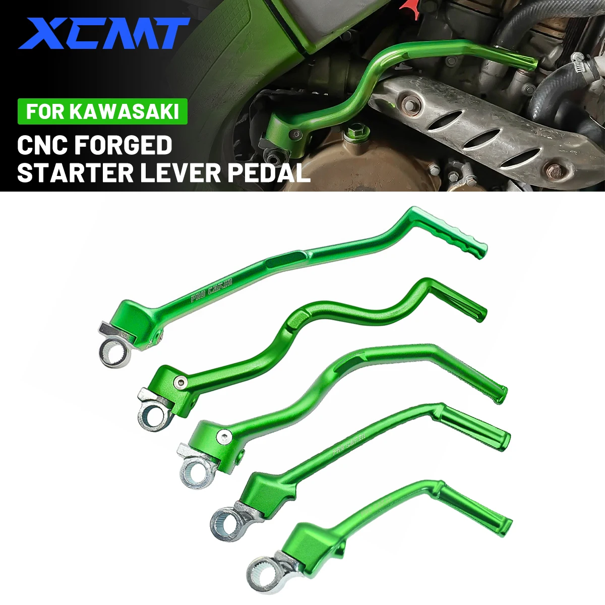 Мотоциклы с ЧПУ кованая педаль стартера для Kawasaki KX65 KX85 KX100 KX250F KX450F KLX450R 2000-2021