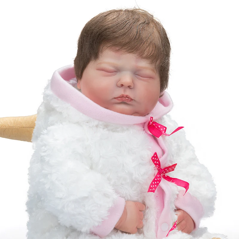 

50cm Reborn Baby Doll Tessa Asleep Lifelike Soft Touch Cuddly Body with Genesis Paint Visible Veins Multiple Layers Doll Gift