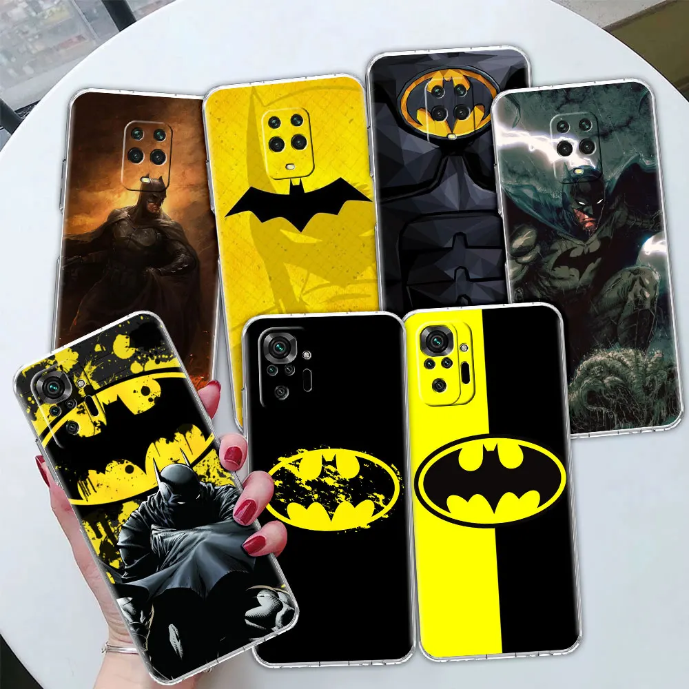 

Soft Clear Case For Xiaomi Redmi Note 11 10 9 8 Pro 10S 9S 9A 9C 9T K40 5G 8T 7 8A Transparent Phone Cover Superhero Batman Capa