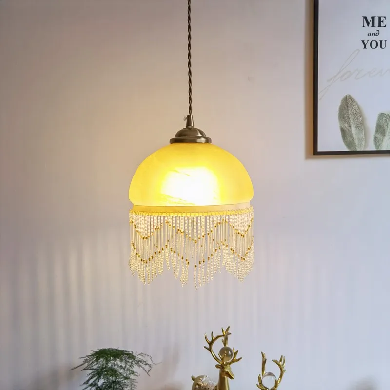 Роскошная Европейская стеклянная люстра с бахромой