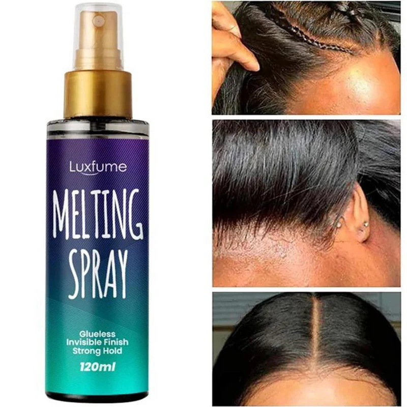 For Lace Wigs Glue Quick Drying Spray Long Lasting Invisible Lace Natural Melting Mousse Spray Lace Wig Glue