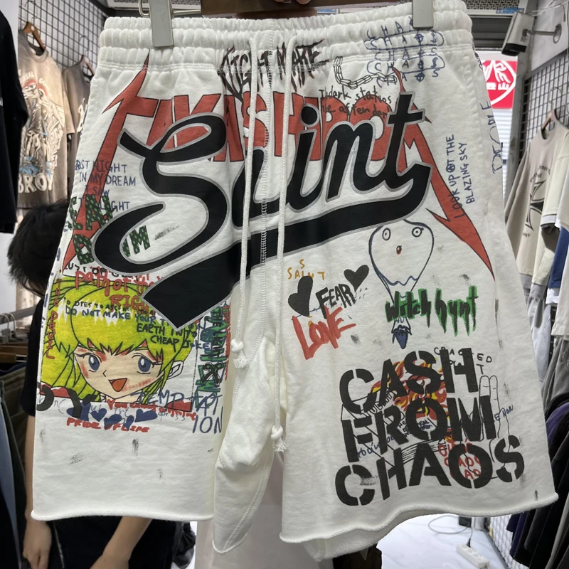 Летние модные шорты Saint высококачественные повседневные уличные хлопковые