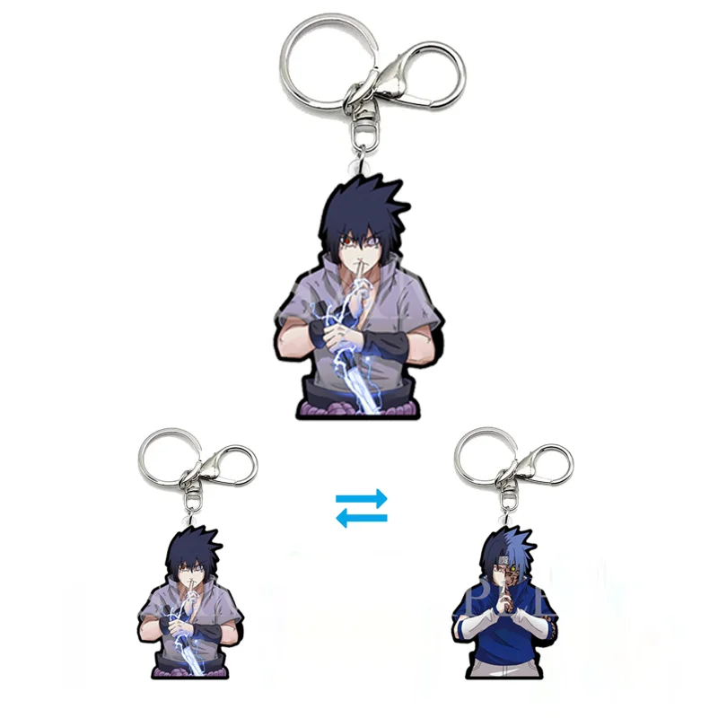 

Anime Naruto Uchiha Sasuke Motion Key Chains Acrylic Keychain Bag Pendant Car Keyring Anime Peripherals Gift for Men Women Child