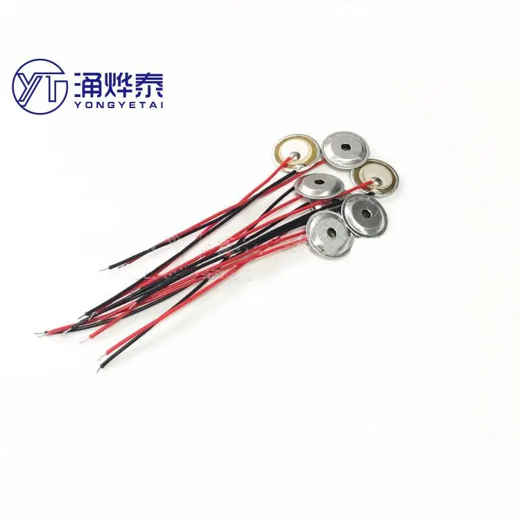 

YYT 10PCS 12MM copper sheet and aluminum shell welding wire buzzer piezoelectric ceramic sheet with sound cavity