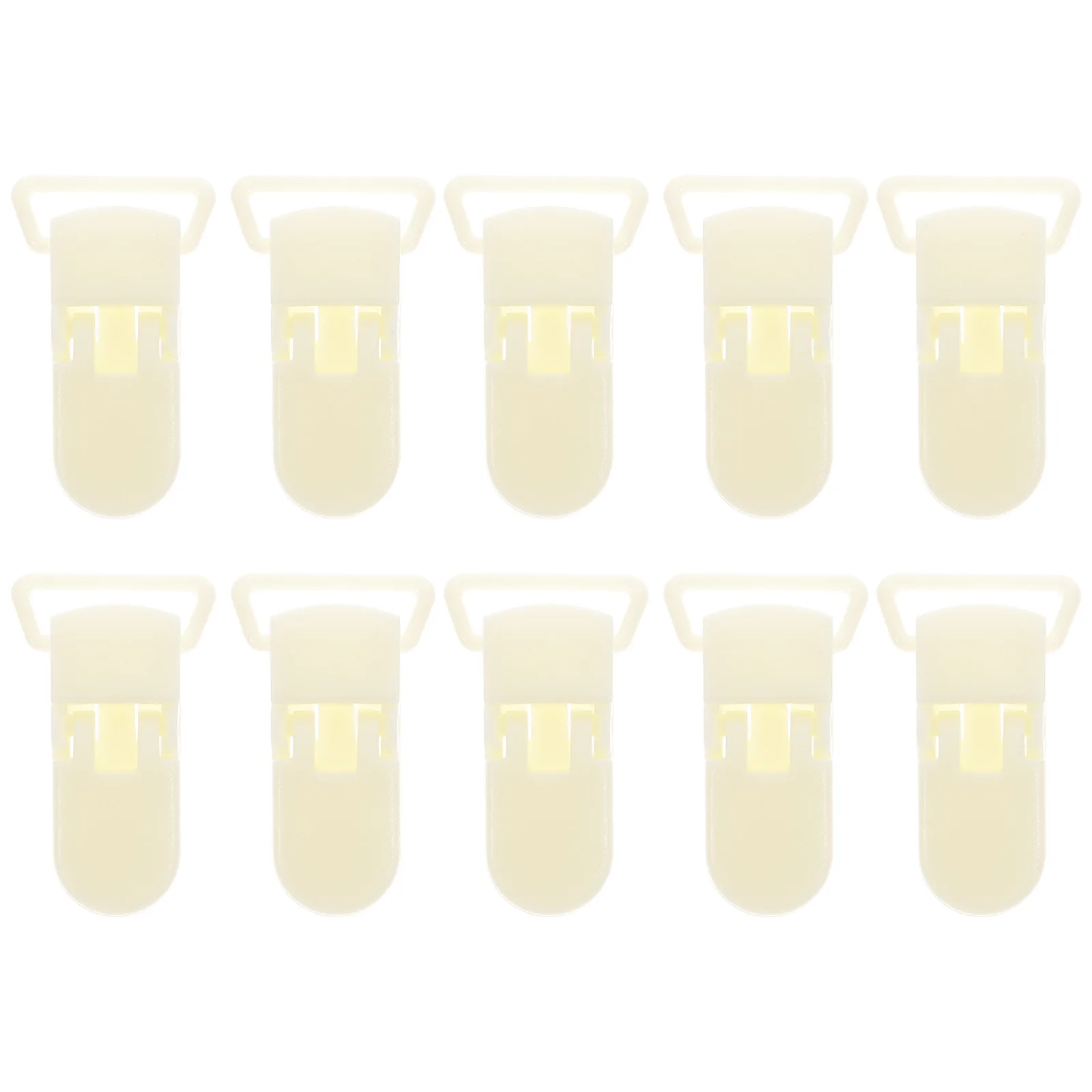 

10 Pacifier Clips T Shaped Transparent Badge Clip Holder Bibs Attachment Clip for Newborn Supplies