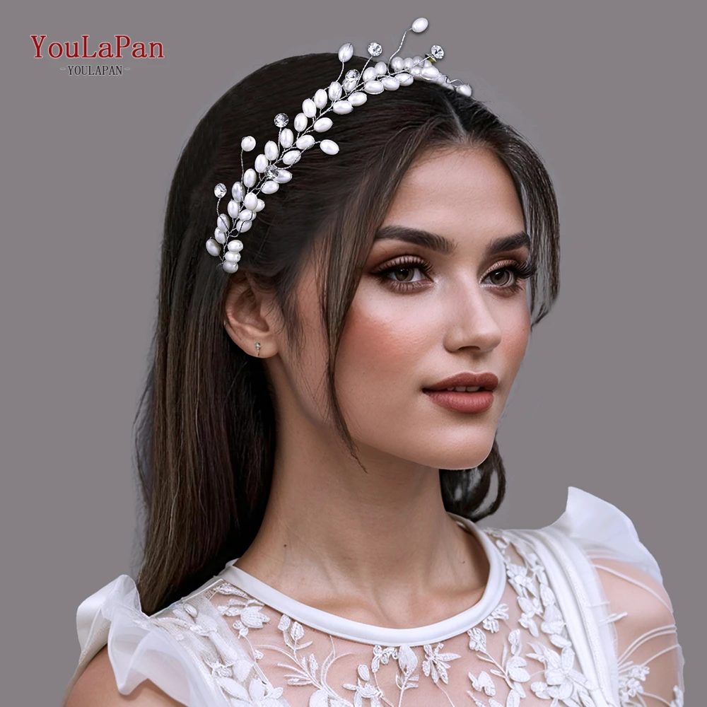 Элегантная Жемчужная Повязка для волос YouLaPan серебряного цвета свадебные