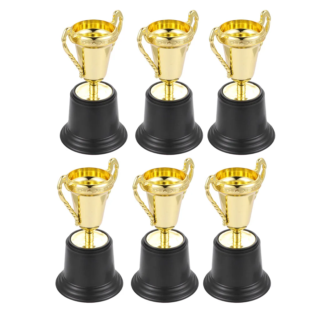 

6 Pcs Trophy Soccer Decor Kids Awards Competition Trophies Children Mini Plastic Reward Prize Home Desktop Models