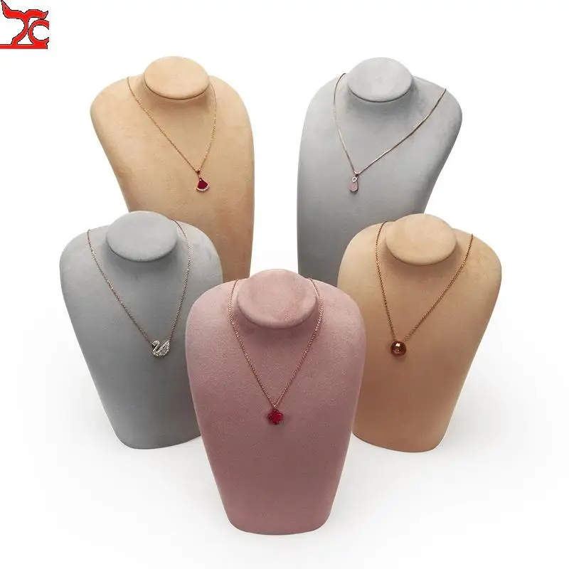 Window Necklace Display Stand Jewelry Show Props Rack Display for Pendant Long Chain Organizer Storage Mannequin Bust Free Shipp