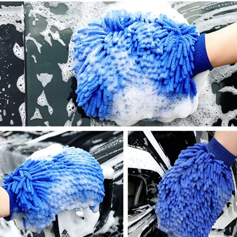 

Car Cleaning Towels Glove Soft Microfiber Chenille Drying Cloth Washing Mitt Towel Auto Styling Body Duster Cleaner