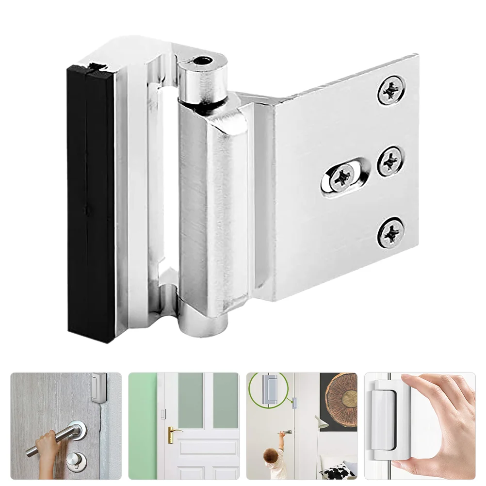 

Front Door Child Safety Lock Security Latch Locks Aluminum Alloy Bar Doors Metal Reinforcement