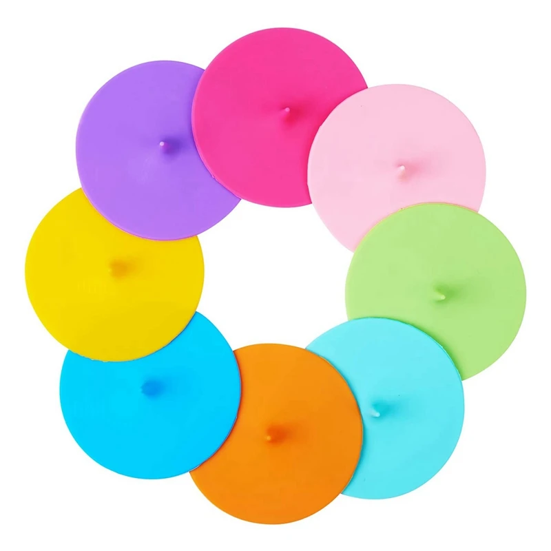 

Silicone Cup Lids Drop Cup Cover 24 Set Anti-Dust Airtight Seal Mug Cover Silicone Drink Bowl Lids Hot Cup Lids