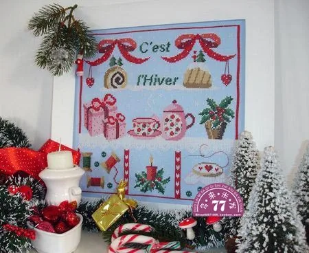 

ZZ6137Cross Stitch Kit Embroidery hoop Homfun Craft counted Sunday Christmas Decorations Needlework animal Snow Flower Scenery