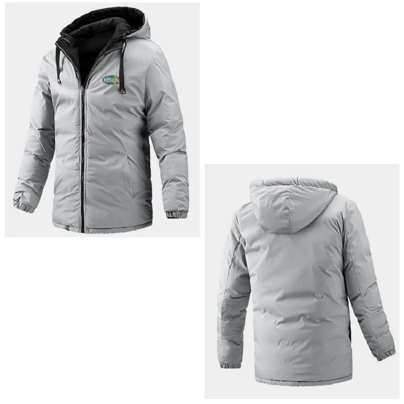 Double-sided wearable winter coat men autumn/winter new thickened hooded warm jacket outdoor sports jacket korean style clothes