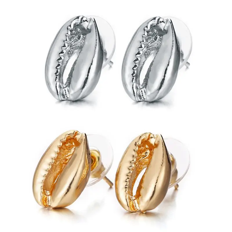 

1 Pair for Creative Alloy Conch for shell Shape Stud Earrings Vintage Ear Pins 264E