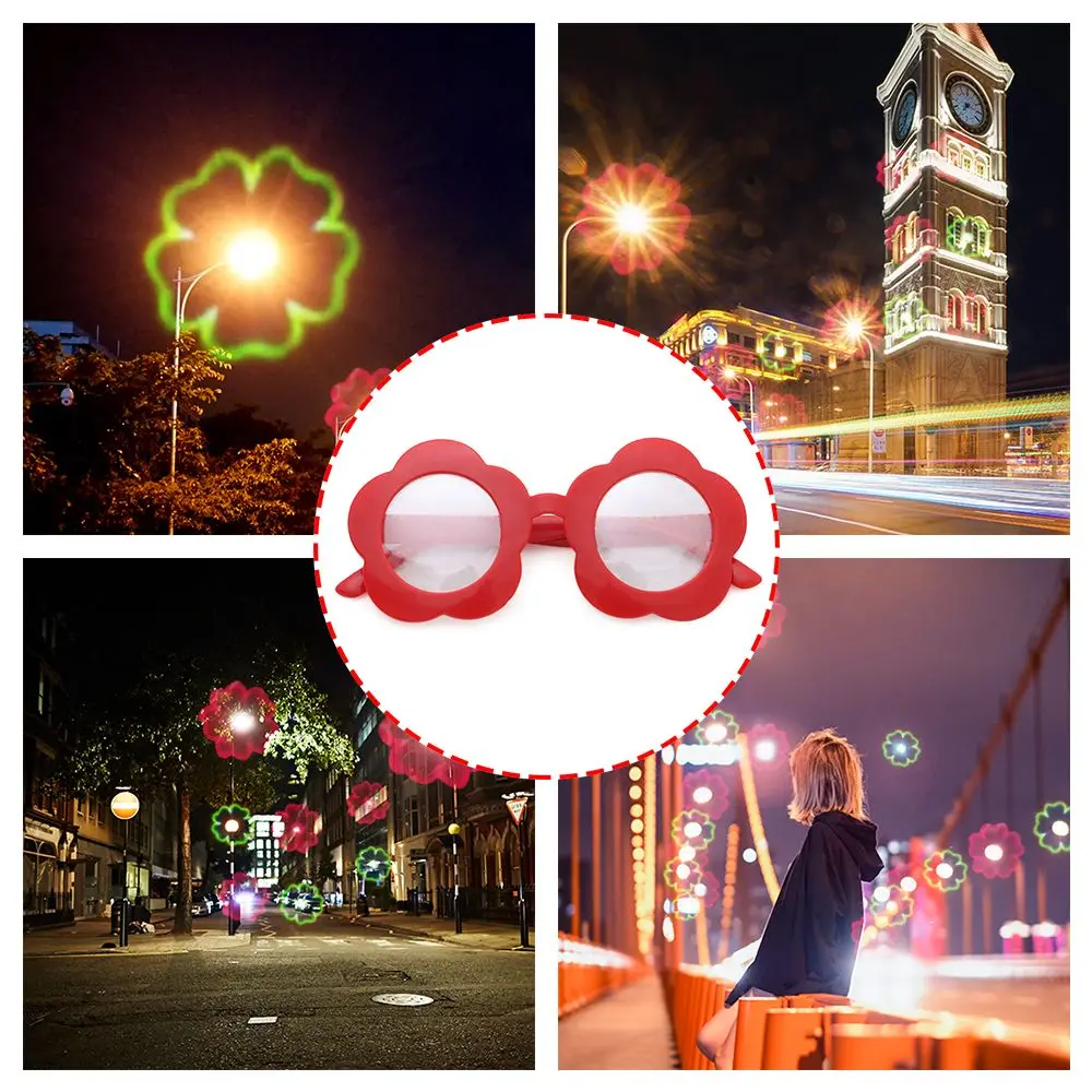 

Festival Party Fireworks Diffraction Glasses Special Effect Glasses Lights Change to Firework Shape Sunflower Shaped