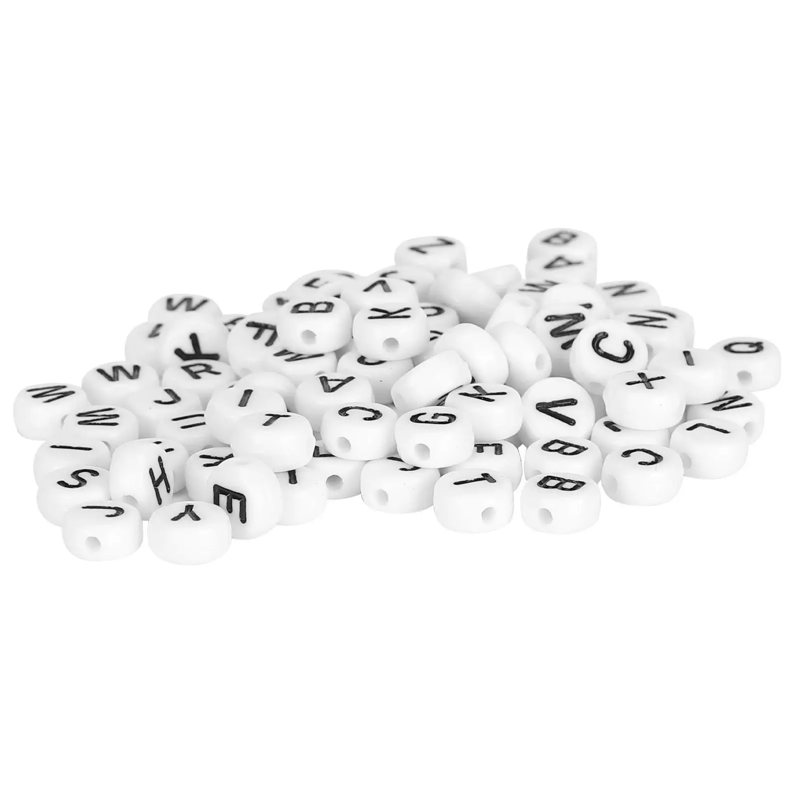 Акриловые бусины с буквами сделай сам 26 черных алфавитов для изготовления