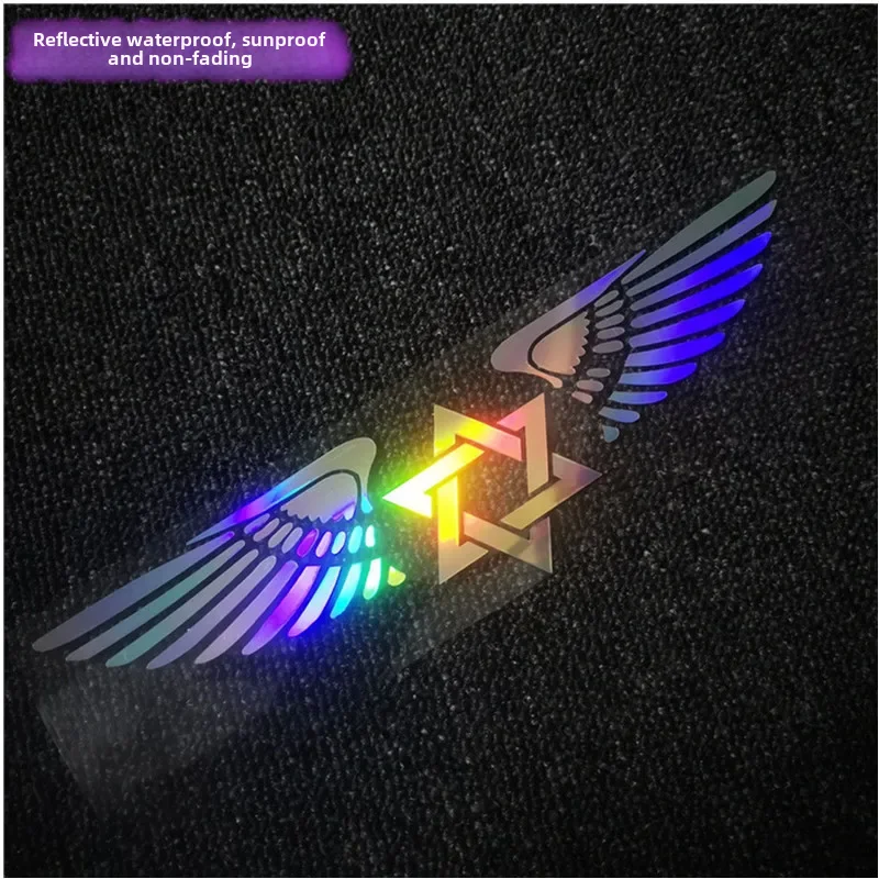 Красочные лазерные наклейки Крылья Ангела для автомобиля Светоотражающие
