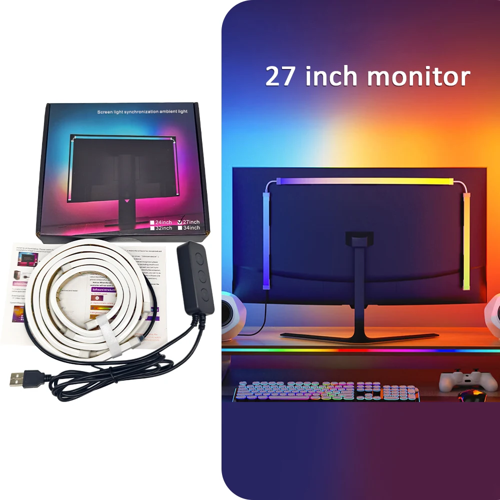 

RGB светодиодная лента MJJC для монитора 24-34 дюймов