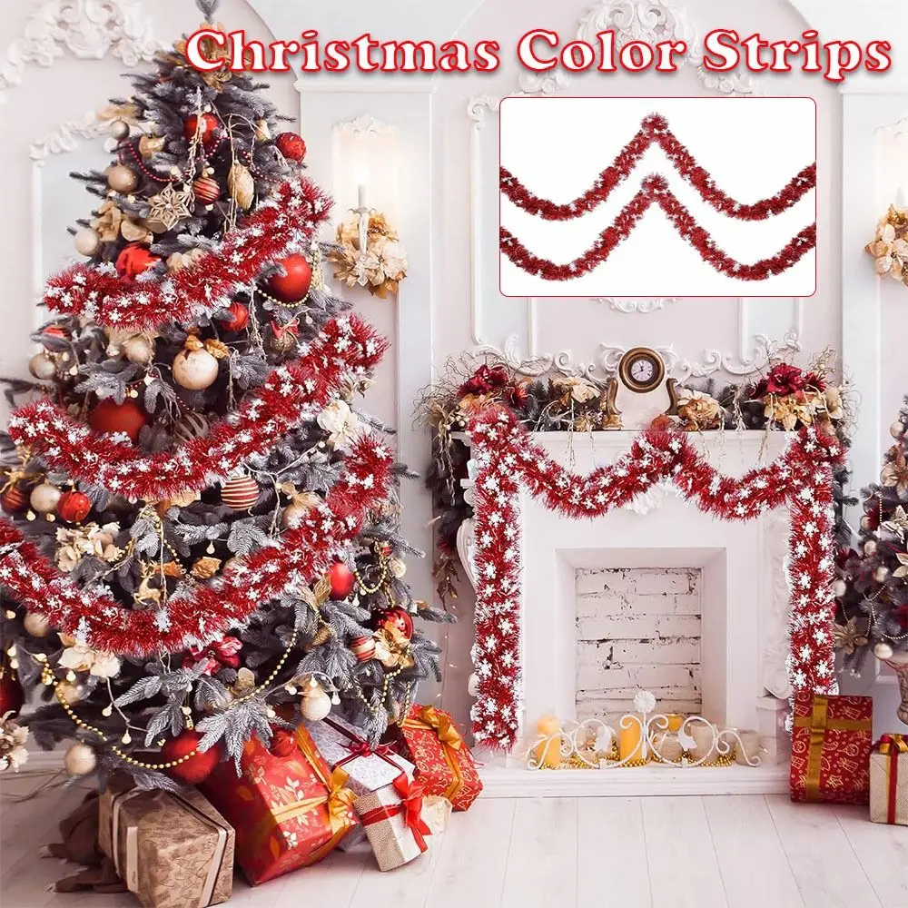 2шт Рождественская снежинка шерстяная полоска Макет сцены Рождественские ленты