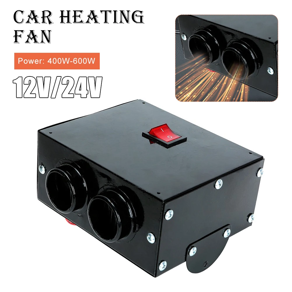 

600W Car Heater 24V/12V Energy Saving PTC Car Fan Air Heater Instant Heating Parking Heater Windscreen Demister Defroster