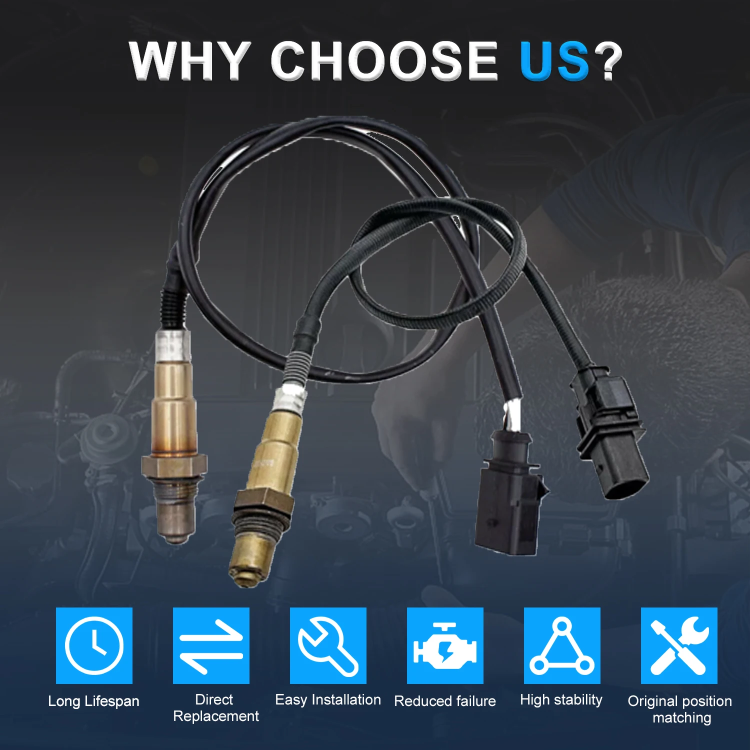 Датчик кислорода вверх и вниз 234-5019 234-4754 для Audi A4 A5 A6 Allroad Q5 2.0L 2011 2012 2013 2014 2015 2016 2017 2018