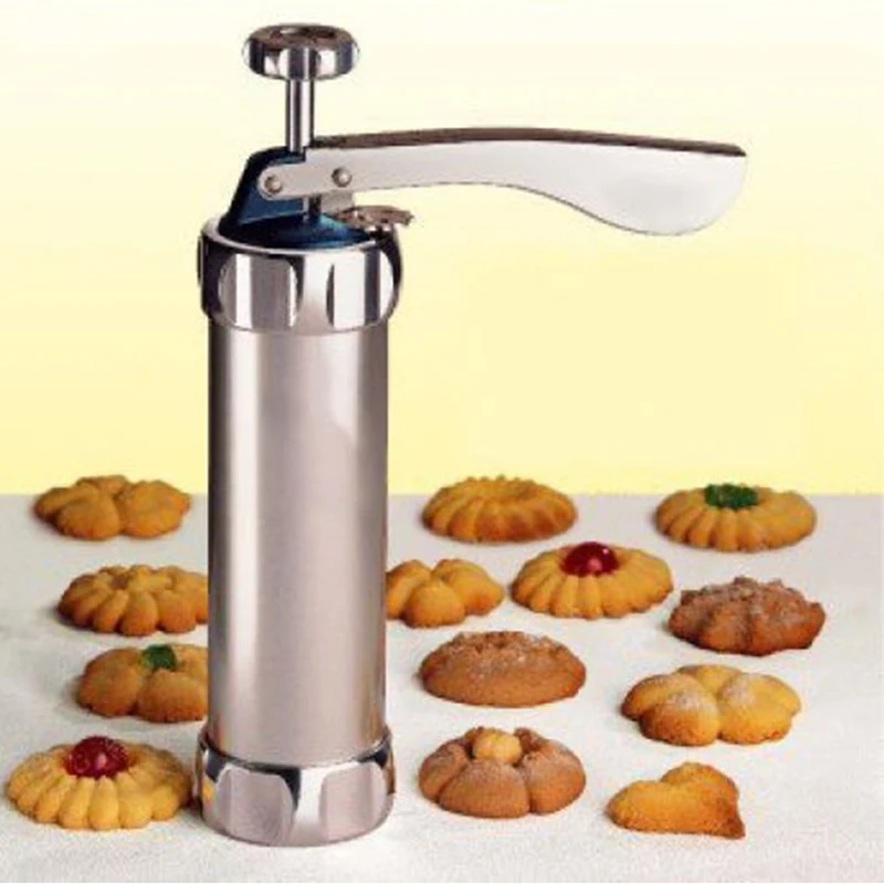 

Biscuit Press Cookie Mould Gun Aluminum Alloy Biscuit Maker Decorative Gun Kitchen Aluminum Icing Sets Baking Tools
