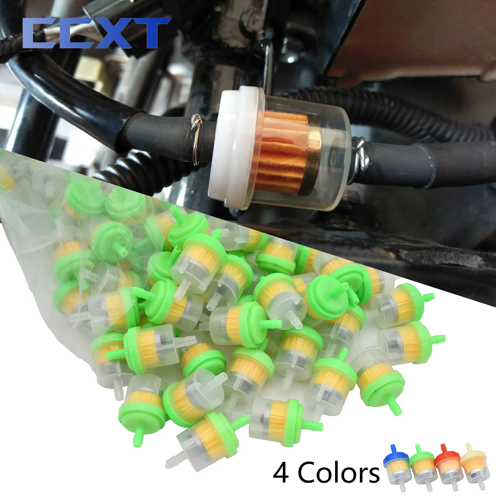 100 шт. универсальные топливные газовые фильтры бензиновый газовый масляный