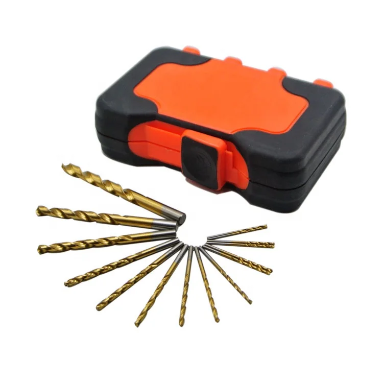 

Grey SATC 25 Boxes Finish with Tin Coated Twisted HSS Drills Bit Sets, 1/16 to 3/8 Inch Metal Drilling Din338