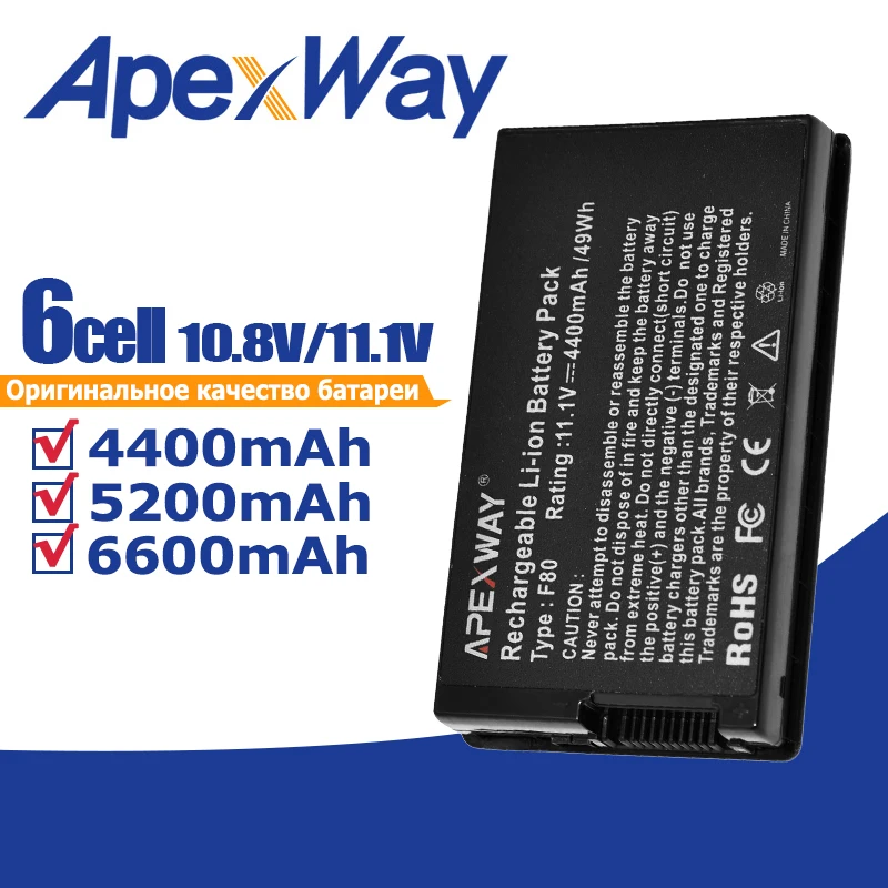 

Apexway Battery For Asus A32-F80 F80 F80Cr F80s F81 F81E F81Se F83 F83Cr F83E F83S F83Se F83V F83T F83VD F83VF X82L X81Sg