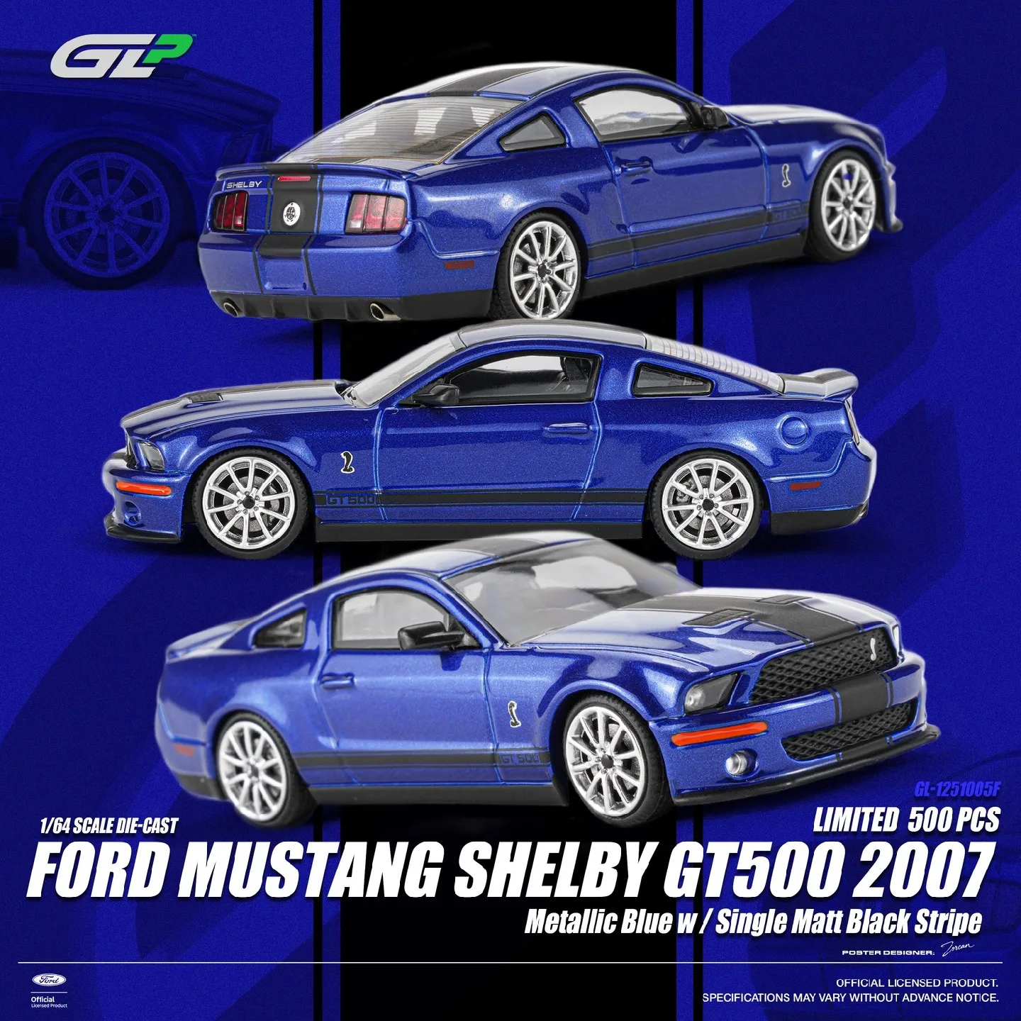 MH 1:64 Ford Mustang Shelby GT500 2007 Миниатюрная литая модель автомобиля из сплава для коллекционеров и любителей хобби В НАЛИЧИИ (art.: 3920dcb3cdd2d) - 3920dcb3cdd2d
