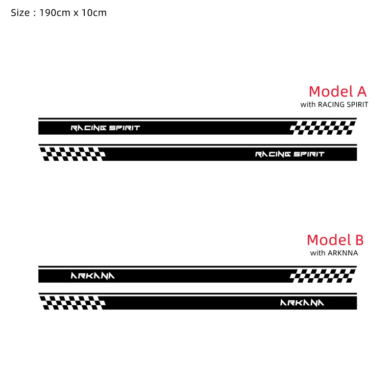 2PCS Car Body Door Side Skirt Decor Sticker For Renault ARKANA Racing Spirit Sport Stripes Tuning Accessories DIY Vinyl Decal