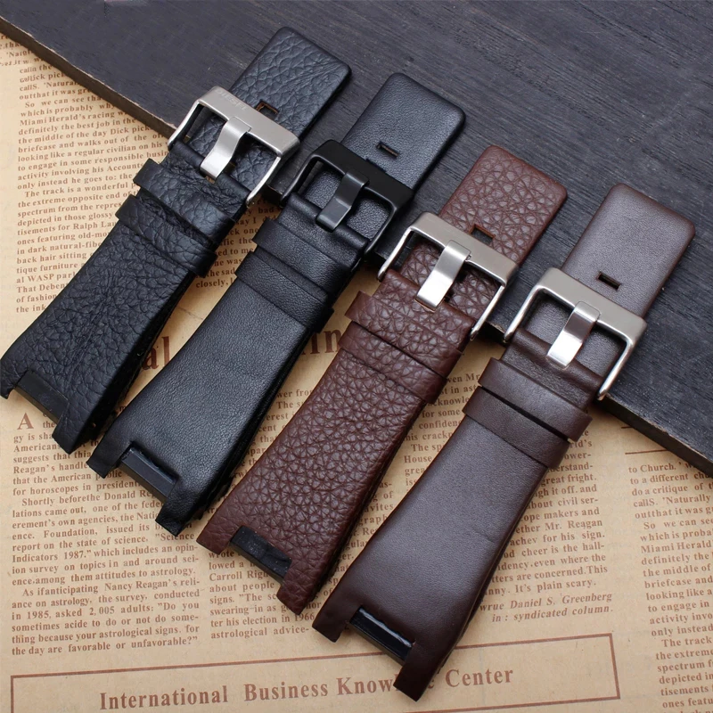 Genuine Leather Bracelet 32mm Watchband Watch Strap Wristwatches Band For Diesel DZ1216 DZ1273 DZ4246 DZ4247DZ287 Watch Band