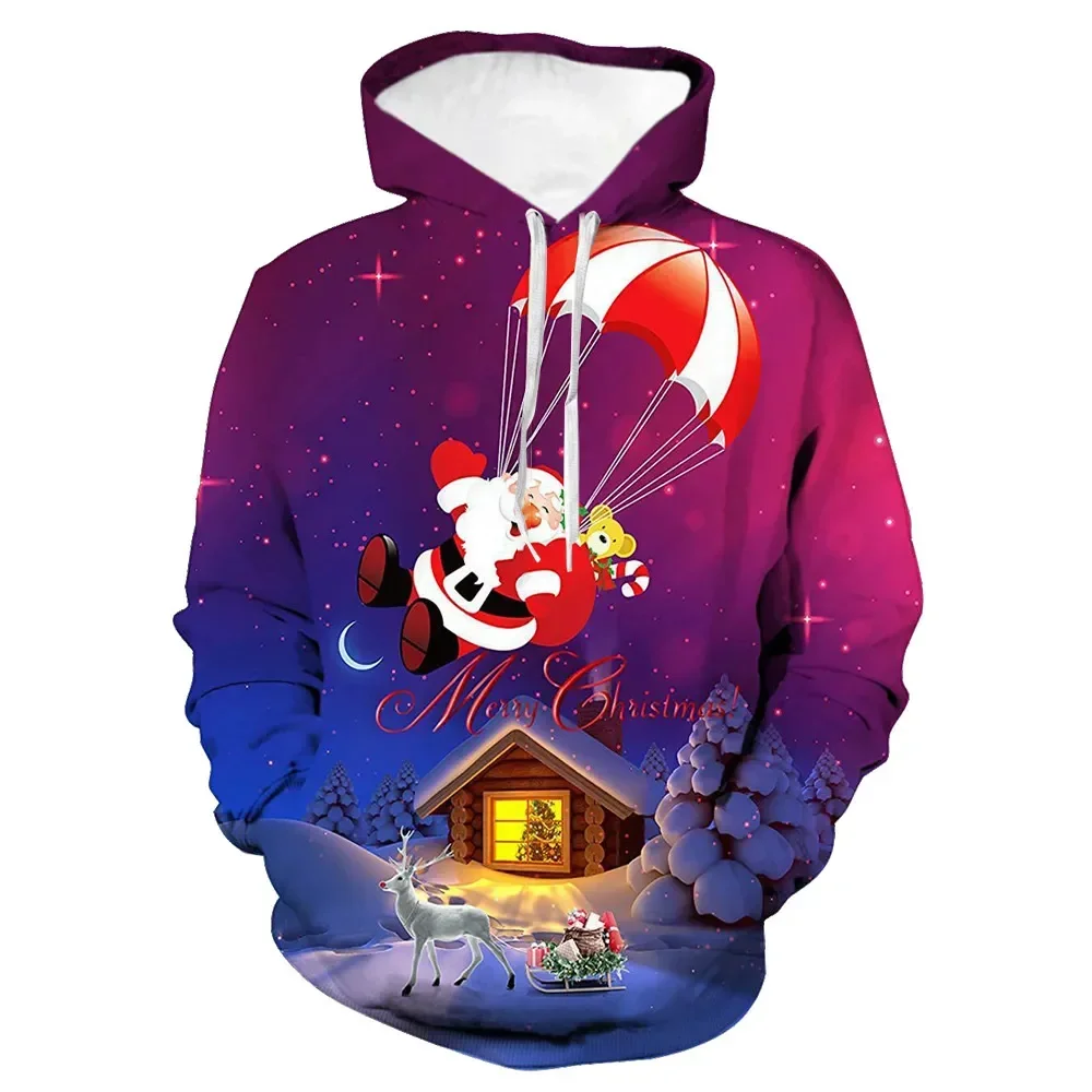 

2023 Men's Autumn and Winter New Hoodie 3d Christmas Atmosphere Fashion Digital Printing Pullover Daily Popular Street Sweater