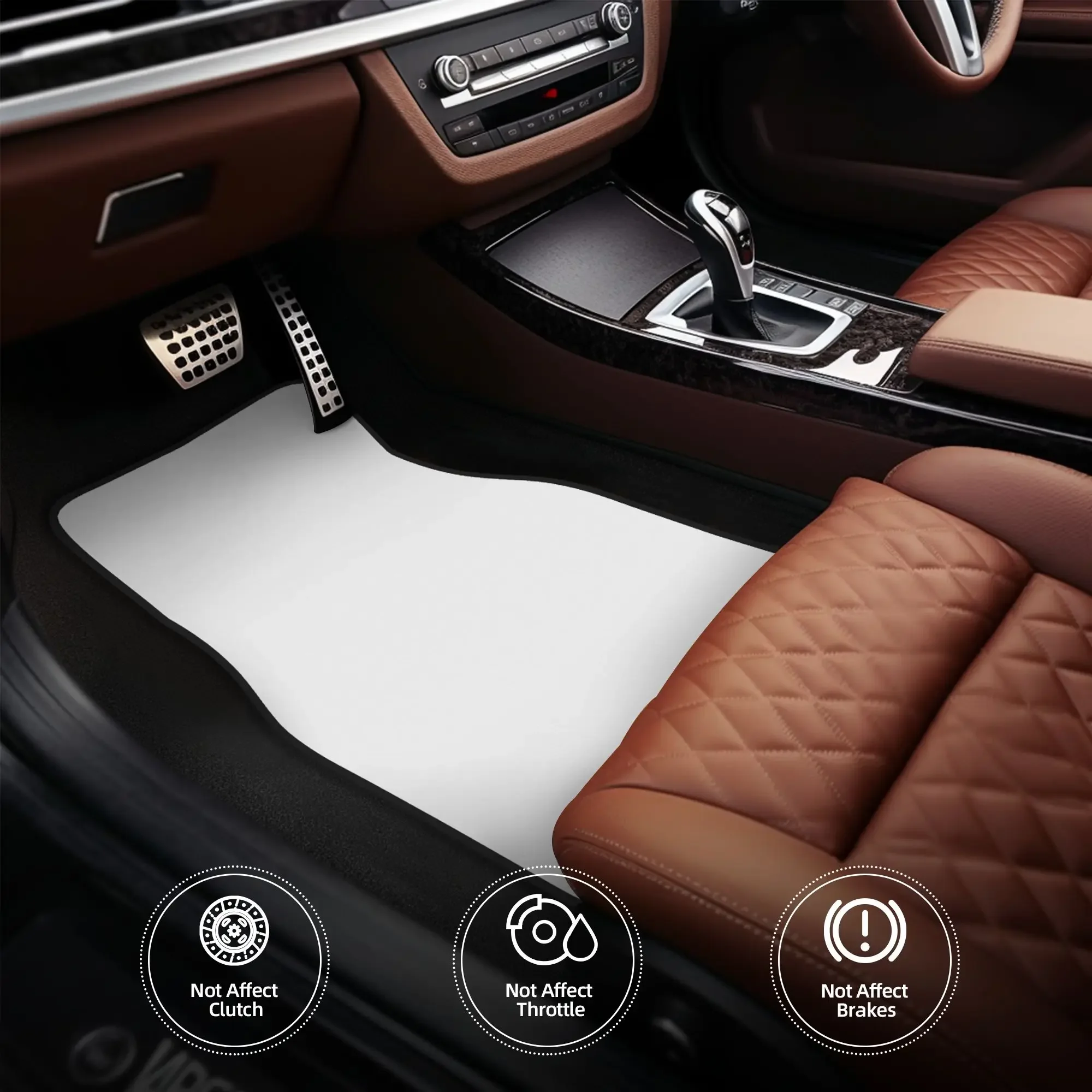 Автомобильный напольный коврик нескользящий в виде красного дракона с резиновой