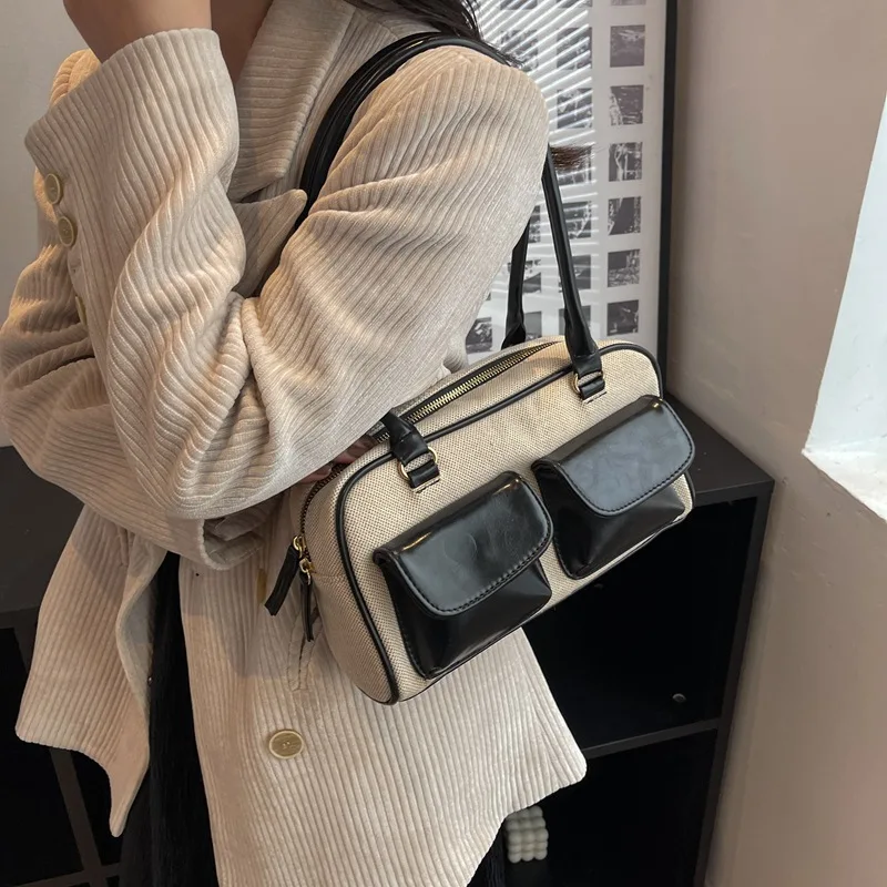 

Новинка 2022, модная роскошная дизайнерская сумка для женщин, высококачественные сумки через плечо, повседневная сумка через плечо с двумя ка...