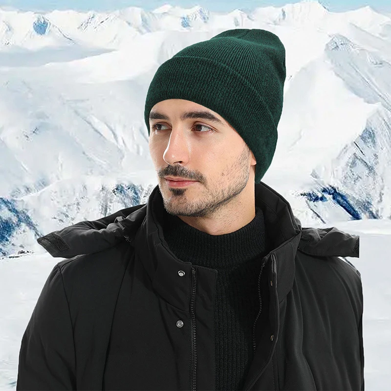 Autumn and Winter New Unisex British Retro Solid Knitted Hats Warm Outdoor Versatile Casual Beanies Simple Fashion Couple Soft
