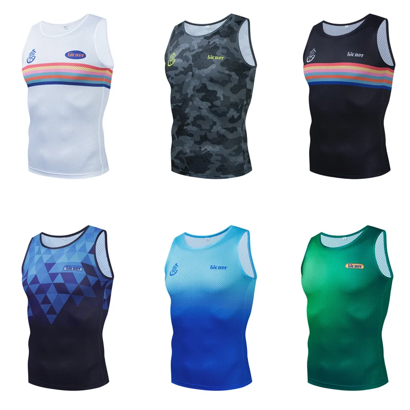 

Gicaer Pro Cycling Base Layers Bike Clothings Cool Mesh Superlight Sleeveless Shirt Breathbale Underwear Jersey