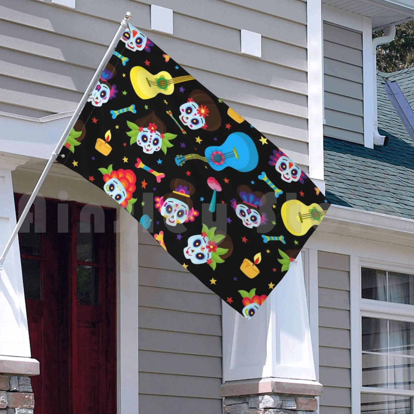 День мертвых сахарные черепа наружный Декор флаг автомобиль день испанский