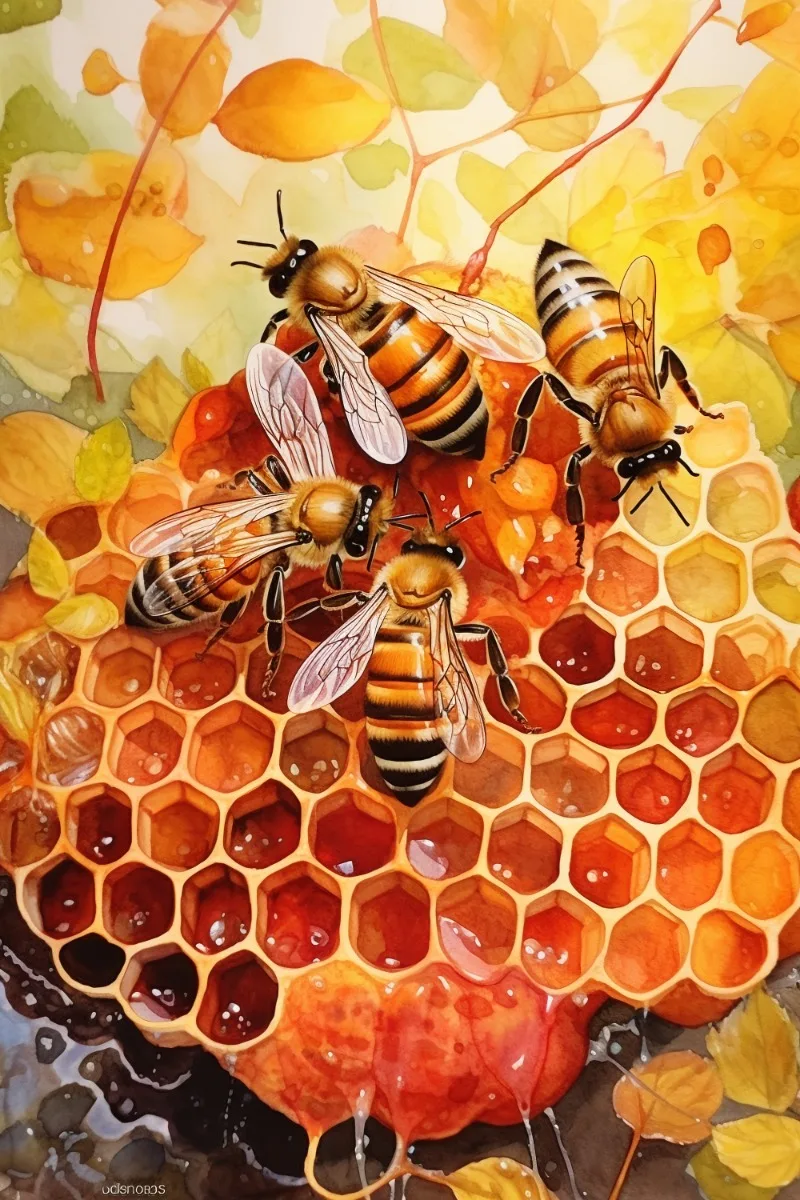 

Настенное полотно "Свежие пчелы"