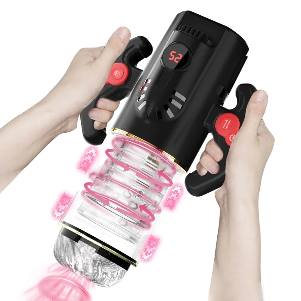 Автоматический мужской мастурбатор с ручкой Минет искусственная карманная