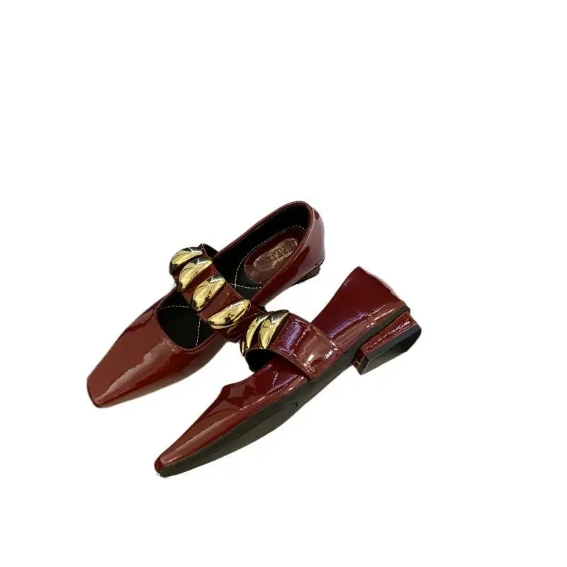 Повседневная женская обувь элегантная Modis с квадратным носком лето 2024 новое