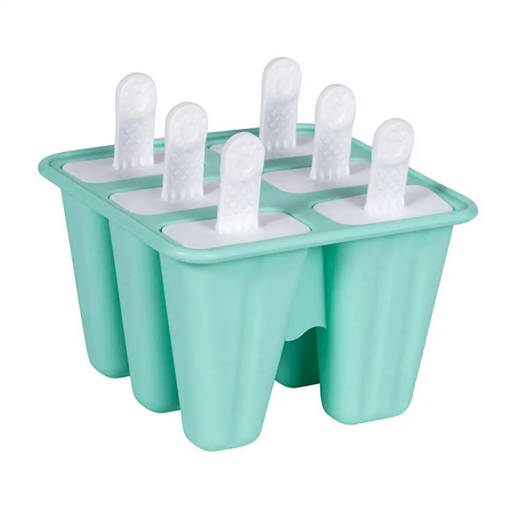 

6 Cavity Food Grade Popsicle Silicone Molds Homemade Kitchen DIY Silicone Popsicle Mold Frozen Ice Cream Maker