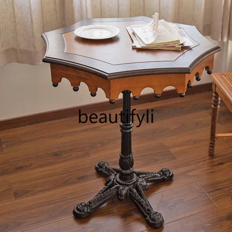 Журнальный столик-карусель многоугольный маленький столик креативный