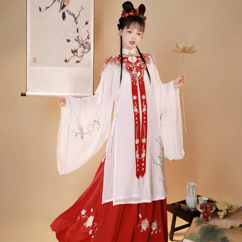

Женский китайский халат Hanfu для народных танцев, платье ханьфу, костюм Тан, традиционный костюм старинной сказочной принцессы, сценический костюм
