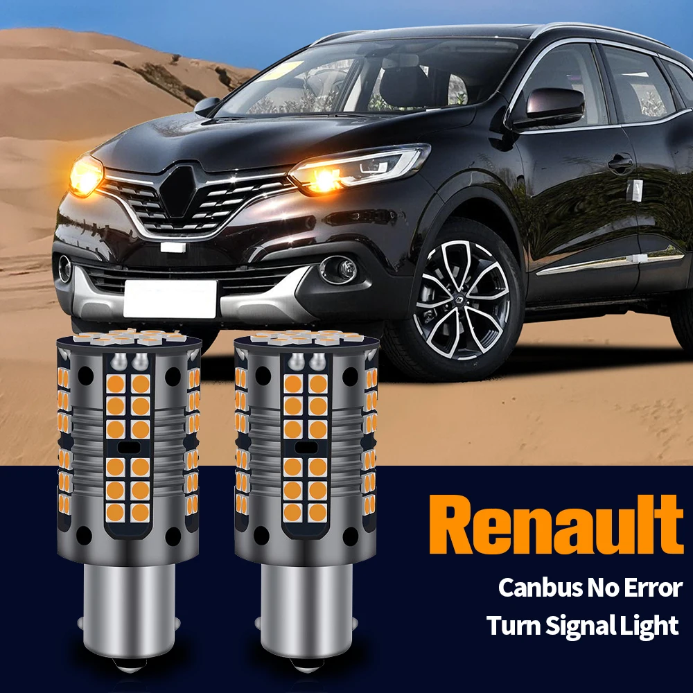 

2pcs LED Turn Signal Light Blub Lamp PY21W BAU15S For Renault Alaskan Arkana Captur Fluence Kadjar Kaptur Talisman Sandero Clio