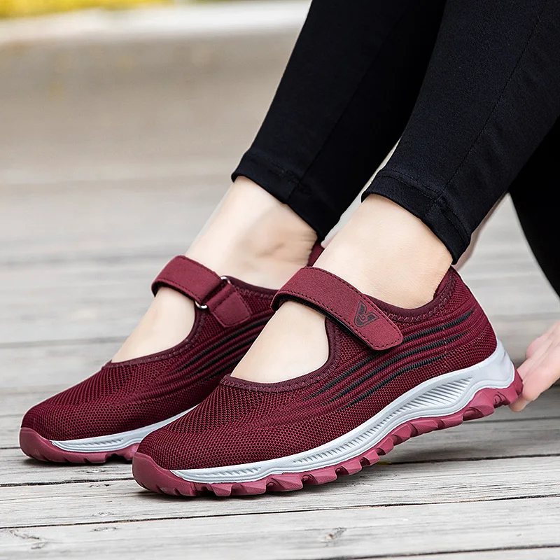 

Women's Breathable Mesh Shoes Fashion Flats 2023 Summer New Slip on Casual Shoes Outdoor Light Female Walking Shoes Sneakers