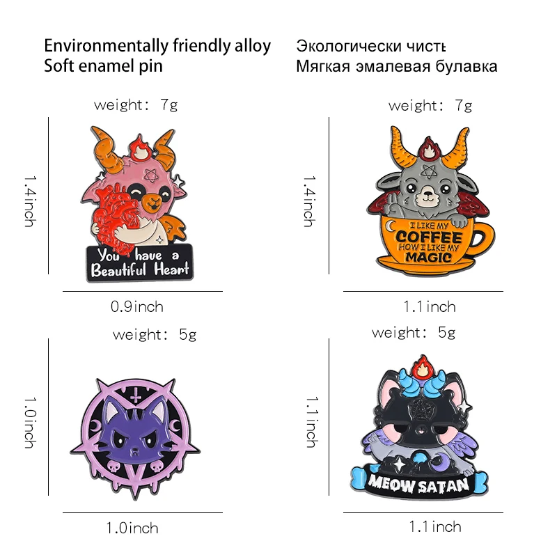 Эмалированные булавки в стиле тестер панк готический монстр черные белые