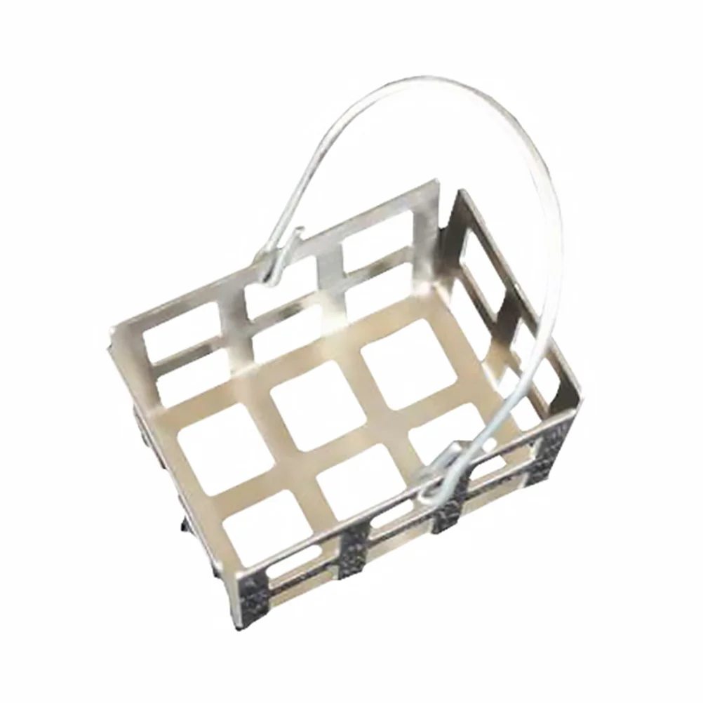 

Simulation Mini Basket Decorative Tiny Metal Basket Miniature Vegetable Basket Mini House Decor